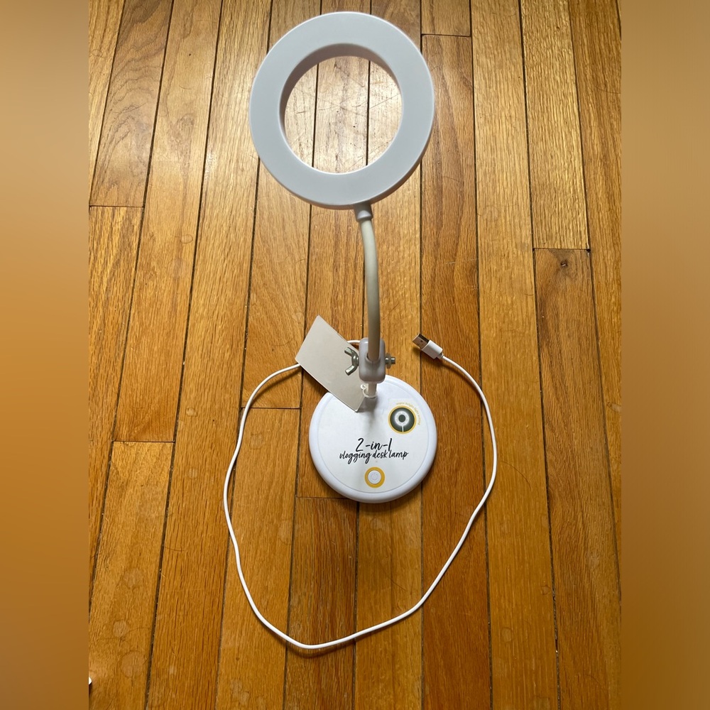 2 in 1 Vlogging Desk Ring Lamp Ring Light NWT